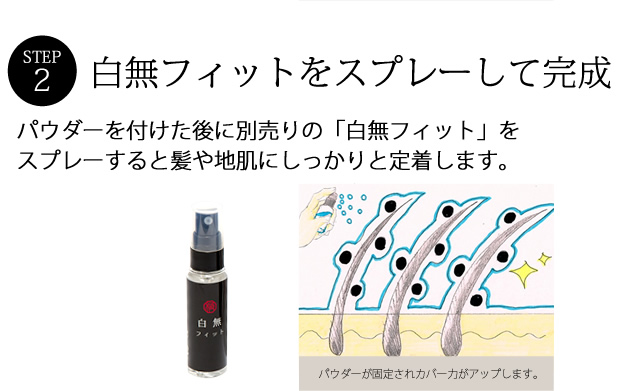 白無フィットをスプレーして完成